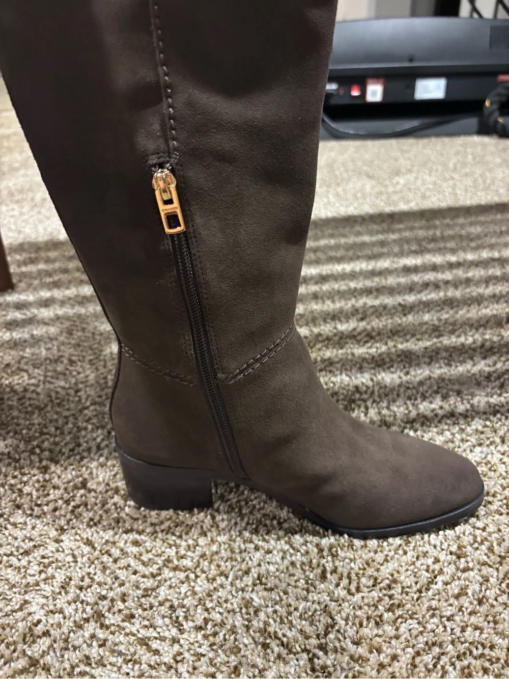 Over-the-Knee Suede Boot in Dark Brown